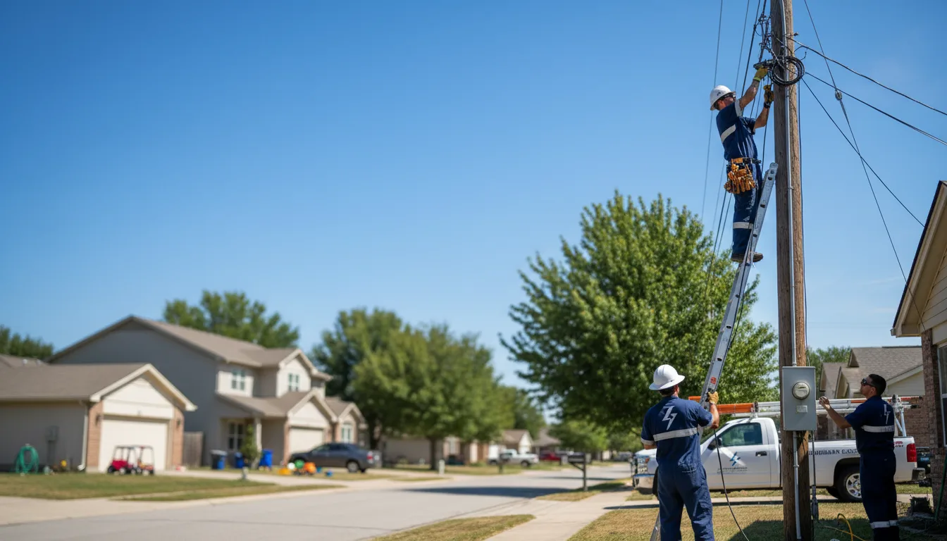 Residential electrician providing installation services in Cameron, WI